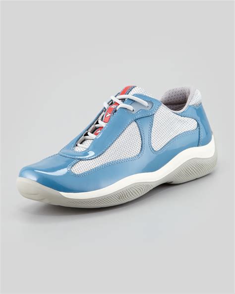 blue prada americas cup sneakers